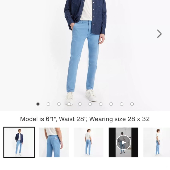 Levi’s XX CHINOS Slim Taper Pants W31 L32 Blue - Picture 1 of 7